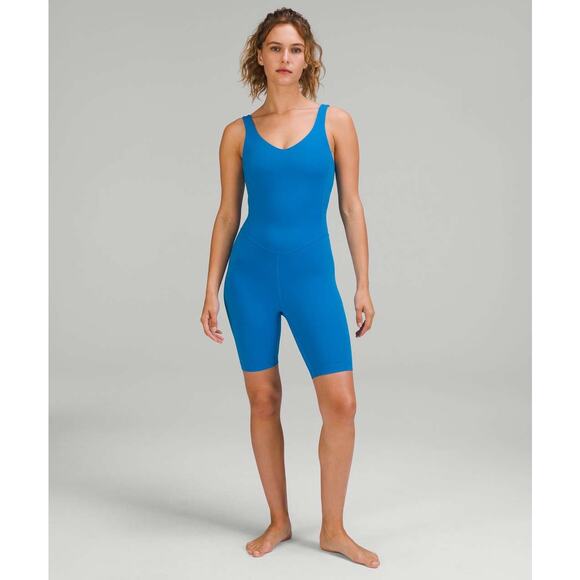 Lululemon‎ Align Onesie 8" in Poolside Size 6 One Piece  Bodysuit Bike Shorts - Picture 2 of 16